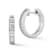 Sterling Statements Rhodium Over Sterling Silver Baguette CZ Hoops