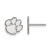 Rhodium Over Sterling Silver  LogoArt Clemson University Extra Small
Post Earrings