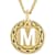 Cardano Initial M Pendant Necklace In 18K Gold Over Bronze