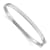Rhodium Over 14K White Gold 4mm Hinged Bangle