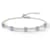 Rhodium Over Sterling Silver Oval Tanzanite and White Zircon Bolo
Bracelet 1.1ctw
