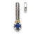 Rhodium Over Sterling Silver Antiqued with 14k Accent Created Sapphire
Chain Slide Pendant