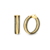 14K Yellow Gold Over Sterling Silver Acrylic Ridge Hoop Earrings in Blackberry