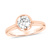 1.00ct Lab Grown Diamond Bezel Set Ring in 14k Rose Gold