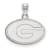 Rhodium Over Sterling Silver LogoArt University of Georgia Small Pendant
