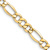 14k Yellow Gold 8.5mm Figaro Link 24 Inch Chain