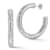 Sterling Statements Rhodium Over Sterling Silver Cubic Zirconia Satin
Round Hoop Earrings