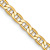 14k Yellow Gold 3.20mm Semi-Solid Mariner Chain 22 inch