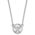 Rhodium Over Sterling Silver NHL LogoArt Buffalo Sabres Pendant Necklace