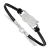 Rhodium Over Sterling Silver NHL LogoArt Detroit Red Wings Leather Bracelet