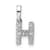 14K White Gold Diamond Letter H Initial with Bail Pendant