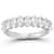 Sterling Statements Rhodium Over Sterling Silver Oval CZ Half Eternity
Band Ring