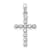 Rhodium Over 10k White Gold 0.10 ctw Diamond Cross Pendant