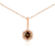 Natural Brown Smoky Quartz 14K Rose Gold Over Sterling Silver Round
Shape Pendant with Chain