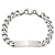 Sterling Silver Antiqued Curb Link ID Bracelet