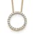 10k Yellow Gold 0.5 ctw Diamond Circle Pendant with 18 inch Cable Chain