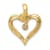 14k Yellow Gold Diamond Heart Pendant