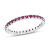 0.65ctw Ruby Eternity Band Ring in 14k White Gold