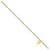14K Yellow Gold Dangle Heart Bracelet