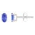 5x3mm Oval Tanzanite 14k White Gold Stud Earrings
