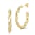 Sterling Statements 14K Yellow Gold Over Sterling Silver Oval Twist J
Hoop Earrings