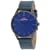 Seapro Men's Black hole Blue Dial and Bezel, Blue Leather Strap Watch
