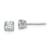 Rhodium Over 14K White Gold 3/4ct. 4.5mm Cushion G H I True Light
Moissanite Earrings
