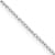 Rhodium Over 14k White Gold 0.42mm Solid Curb 24 Inch Chain