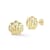 Rachel Zoe CZ Shell Stud Earrings in 14K Gold Over Sterling Silver