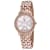 Roberto Bianci Women's Valentini White Dial, Rose Stainless Steel Watch