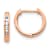 Diamond Hinged Hoop Earrings In 10K Rose Gold 0.12ctw