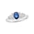 0.68ctw Sapphire and Diamond Ring in 14k White Gold