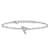 Rhodium Over 14k White Gold Diamond Sideways Letter A Bracelet