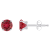 5mm Round Lab Created Ruby Rhodium Over 10k White Gold Stud Earrings
