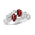 0.80ctw Ruby and Diamond Fashion Ring in 14k White Gold