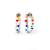14K Yellow Gold Over Sterling Silver Acrylic and Hand Painted Enamel
Flat Illusion Hoops in Hearts