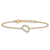 14k Yellow Gold Diamond Sideways Letter D Bracelet