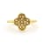 Citrine 18K Yellow Gold Over Sterling Silver 4-Leaf Clover Cluster Ring