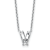 White Lab-Grown Diamond F VS 14K White Gold "V" Initial
Necklace 1.80ct
