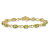 14K Two-tone Gold with Rhodium Over 14k Yellow Gold Peridot and Diamond Bracelet