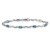 Rhodium Over 10k White Gold Fancy Diamond and Blue Topaz Bracelet
