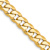 14k Yellow Gold 8mm Solid Flat Beveled Curb 20 Inch Chain