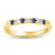 0.25ctw Sapphire and Diamond Wedding Band Ring in 14k White Gold