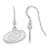 Rhodium Over Sterling Silver NHL Carolina Hurricanes LogoArt Dangle Earrings