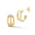 Rachel Zoe Polished Triple Hoop Earrings in 14K Gold Over Sterling Silver