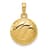 14k Yellow Gold Polished and Textured Open-backed Volleyball Pendant