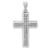 Rhodium Over 14K White Gold Large 1/10ct. Diamond Cross Pendant