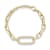 Sterling Statements 14K Yellow Gold Over Sterling Silver Pave Oval Link Bracelet