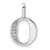 14K White Gold Diamond Letter O Initial Pendant