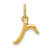10K Yellow Gold Polished Letter r Initial Charm